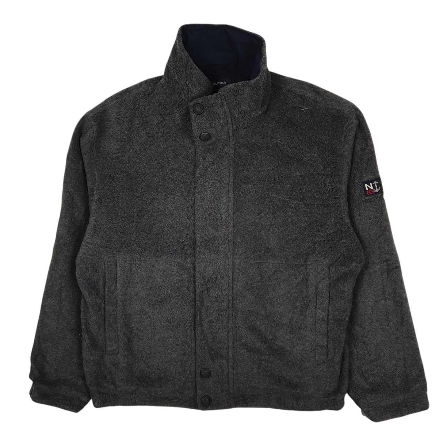 Mens Navy Nautica Reversible Fleece Lined  Coat