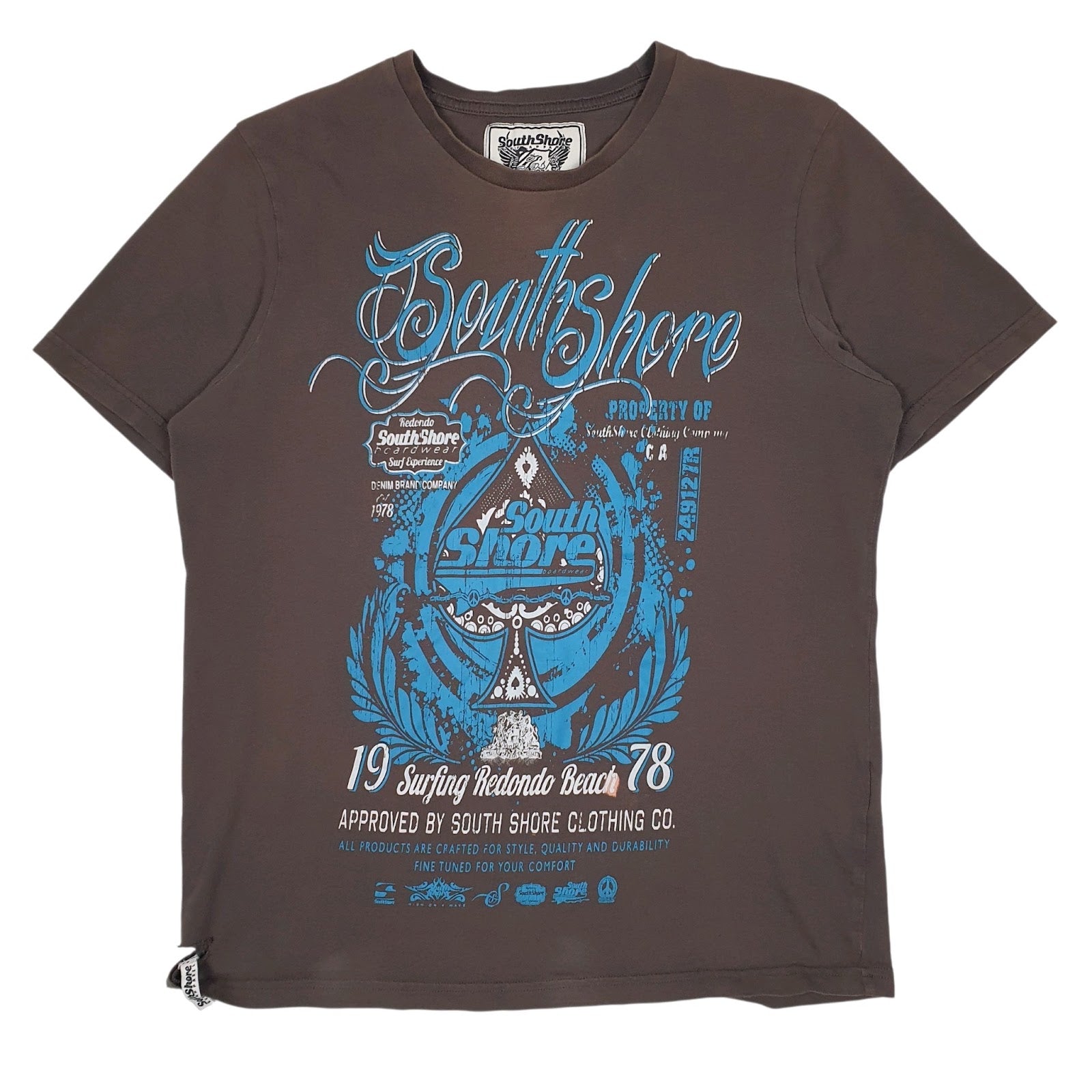 Mens Grey South Store  Short Sleeve T Shirt