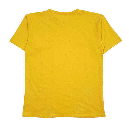 Mens Yellow Tommy Hilfiger Spellout  T Shirt