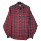 Mens Red L.L.Bean Flannel Vintage 90s Long Sleeve Shirt