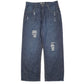 Mens Blue M07 Distressed Casual JeansW38 L32