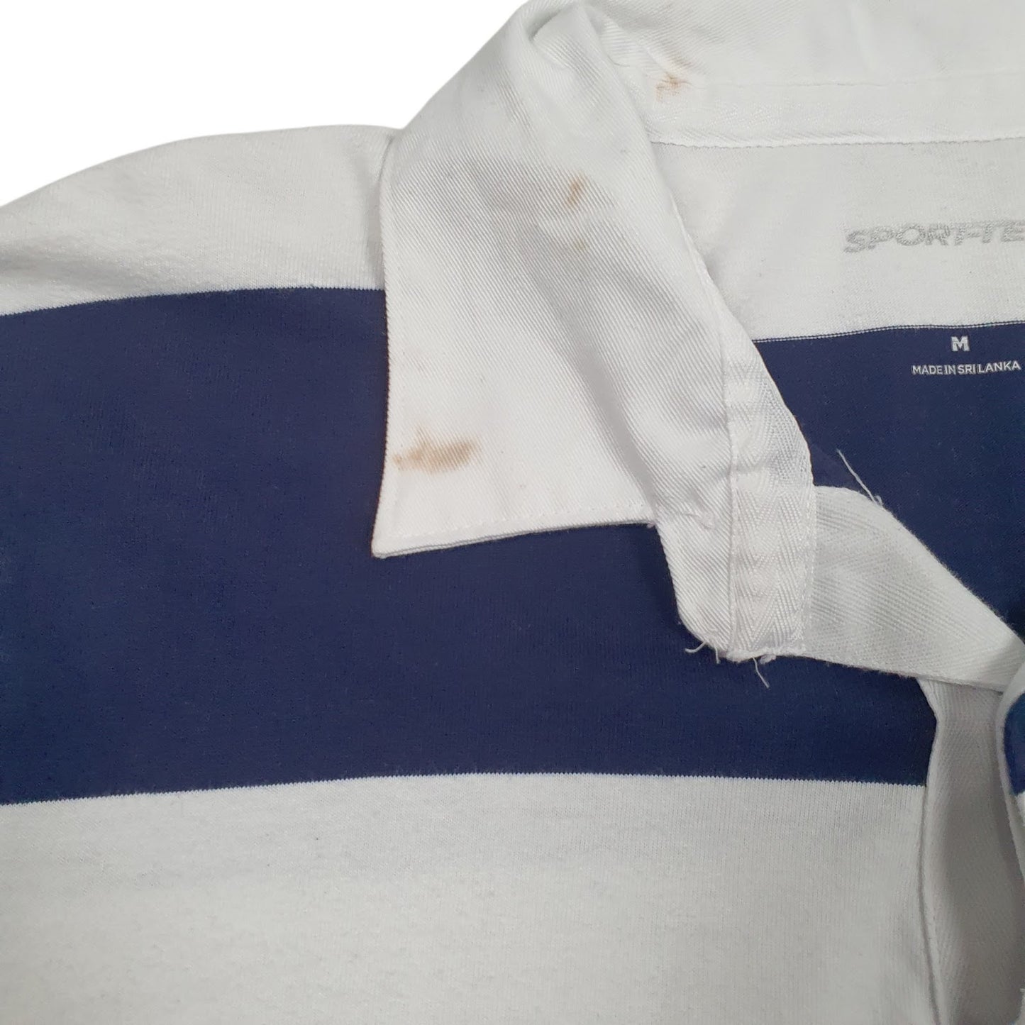 Mens White Sport-Tek Rugby Jerfferson Falcons Crewneck Polo Shirt