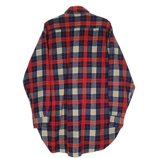 Mens Navy MLC Vintage 90s Plaid Flannel  Shirt