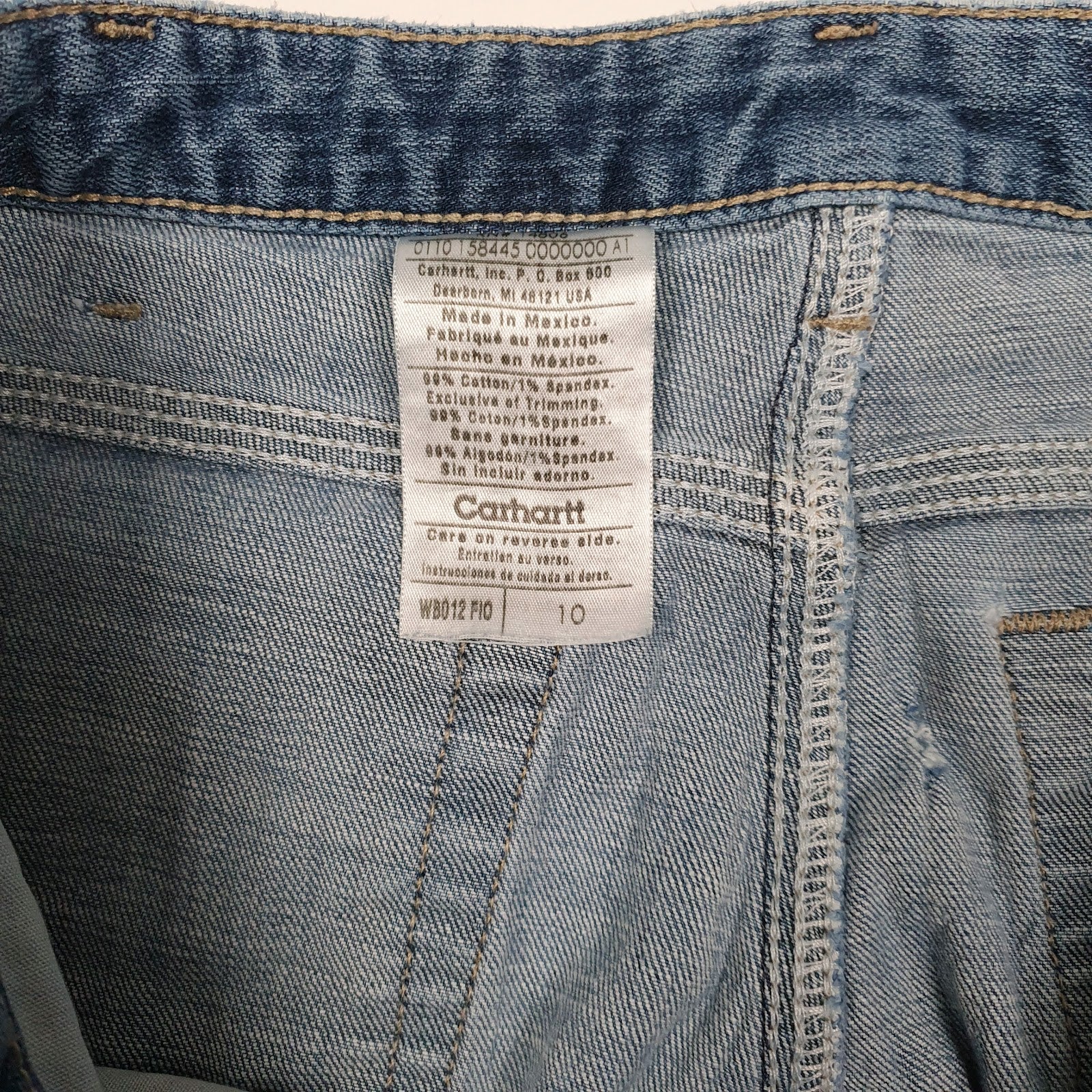 Womens Blue Carhartt Capri  Jeans