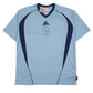 Mens Blue Adidas Active Wear Football Virtus Napoli Short Sleeve T Shirt