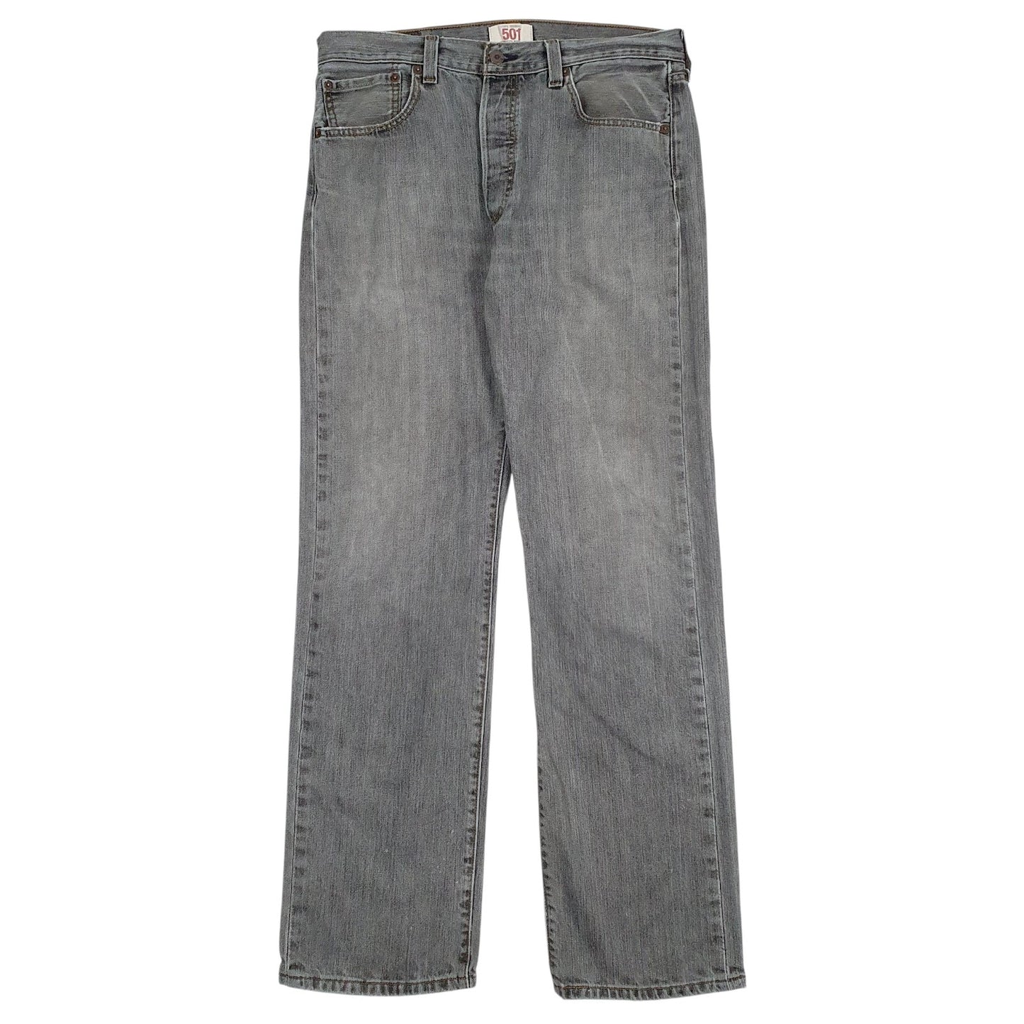 Mens Grey Levis  501 JeansW34 L32