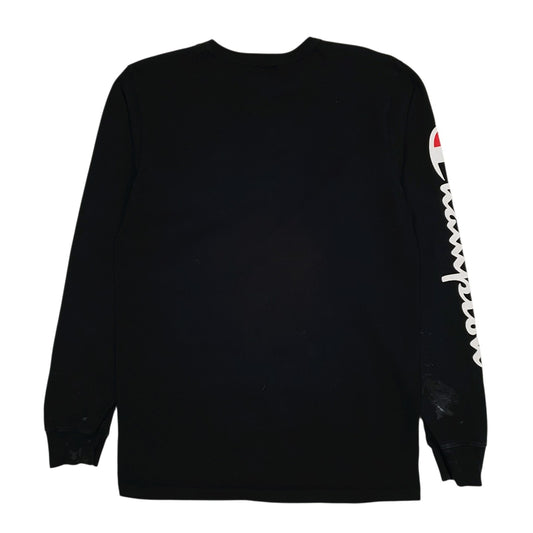 Mens Black Champion Lightweight Crewneck Jumper