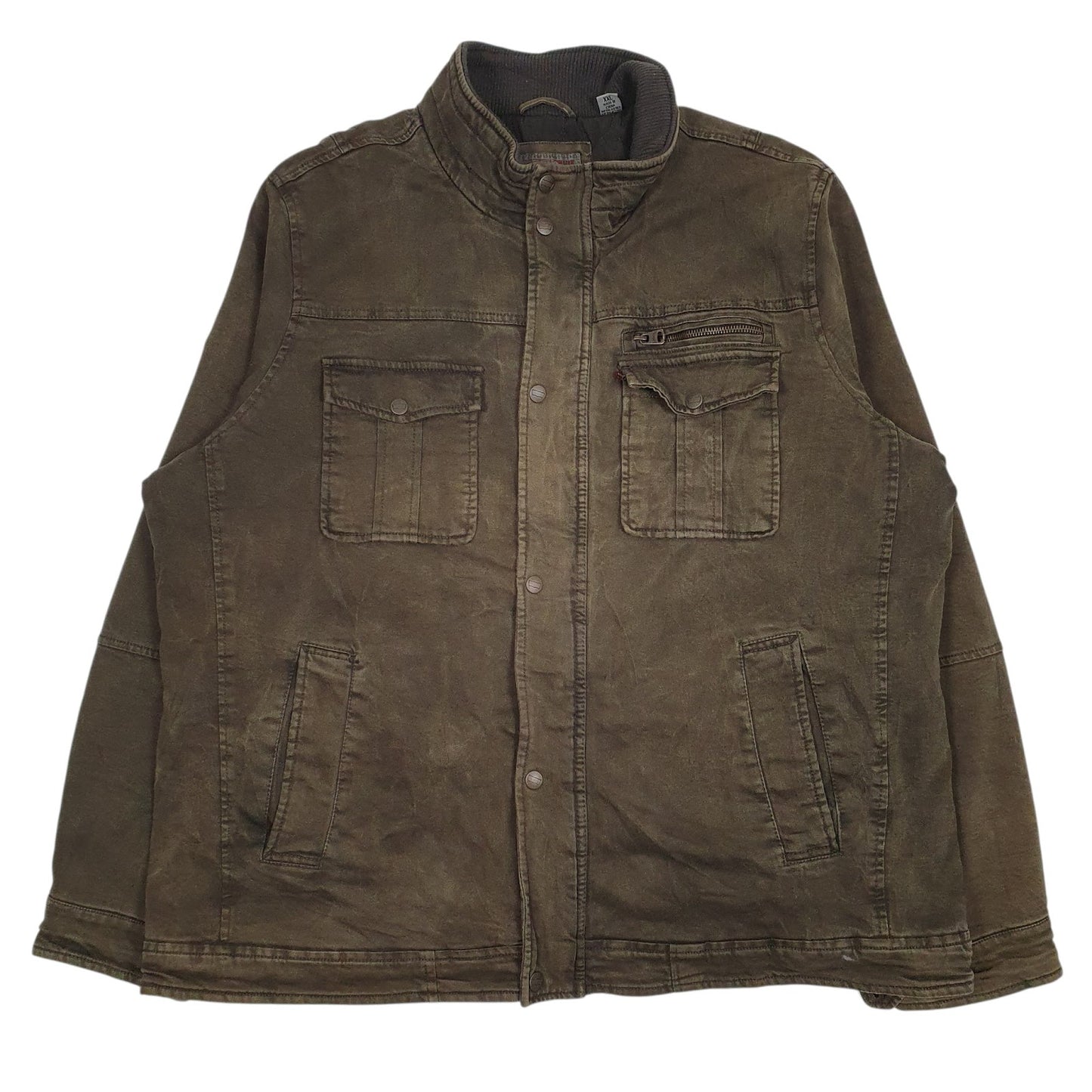 Mens Green Levis Padded Crewneck Coat