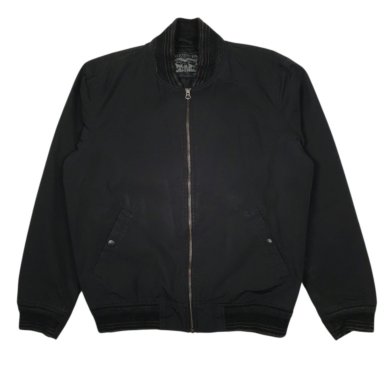 Mens Black Levis Windbreaker  Coat