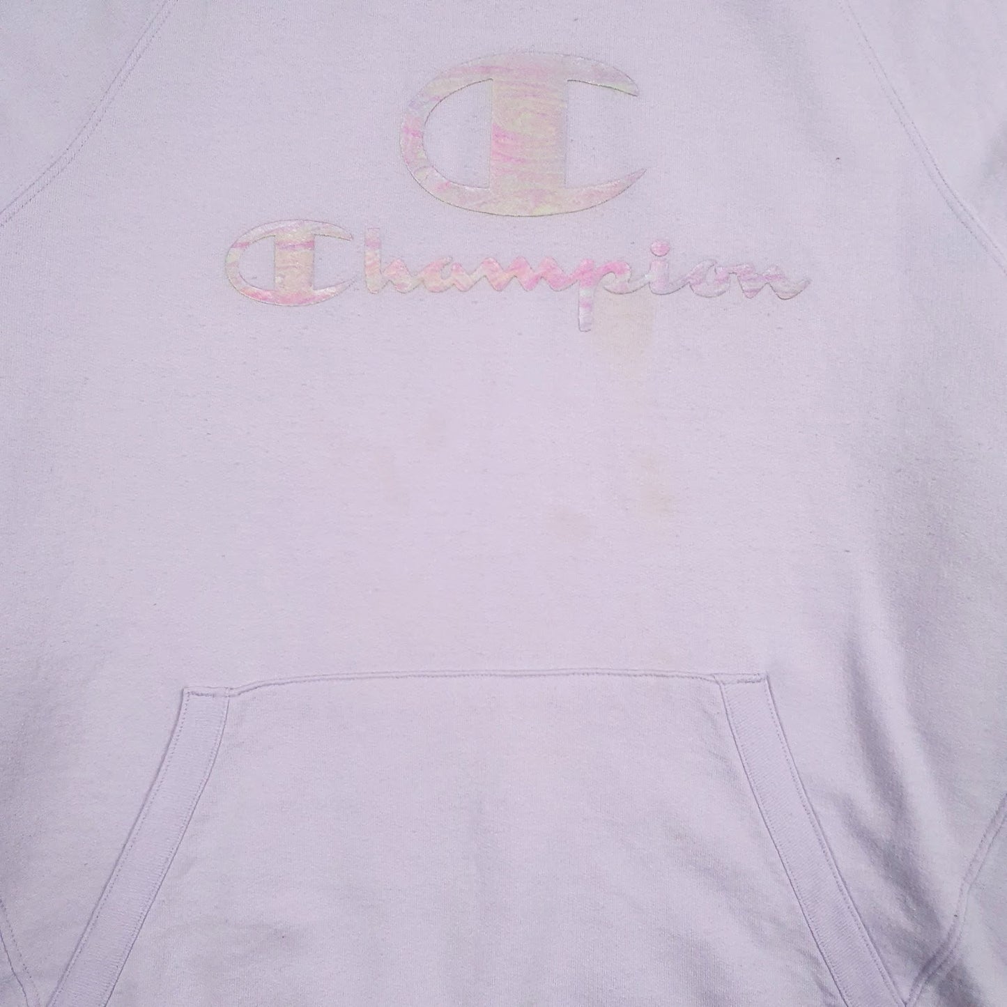 Womens Purple Champion Spellout Hoodie Jumper