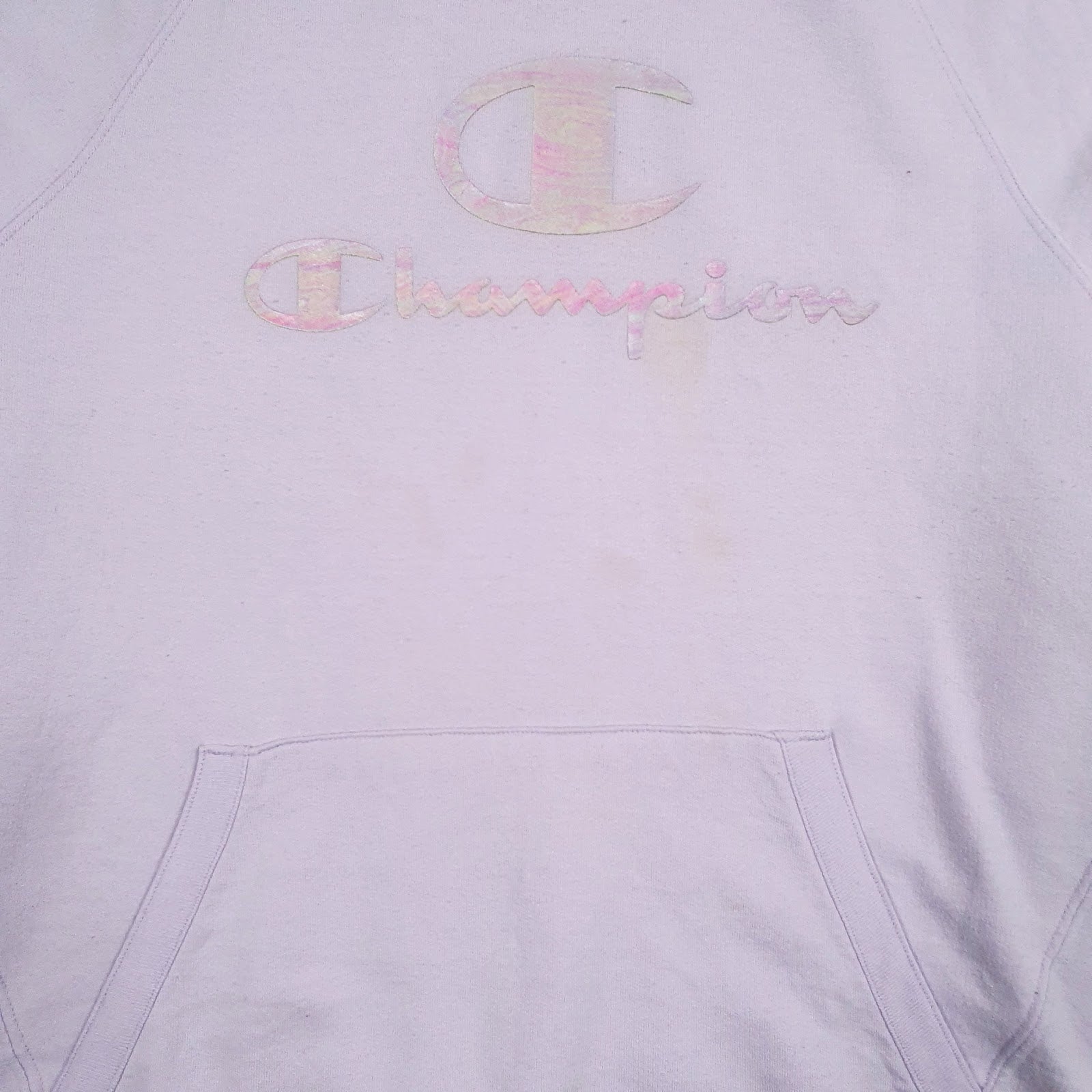 Womens Purple Champion Spellout Hoodie Jumper