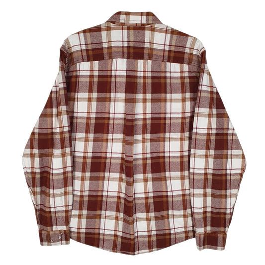 Mens Red Eddie Bauer Flannel  Shirt