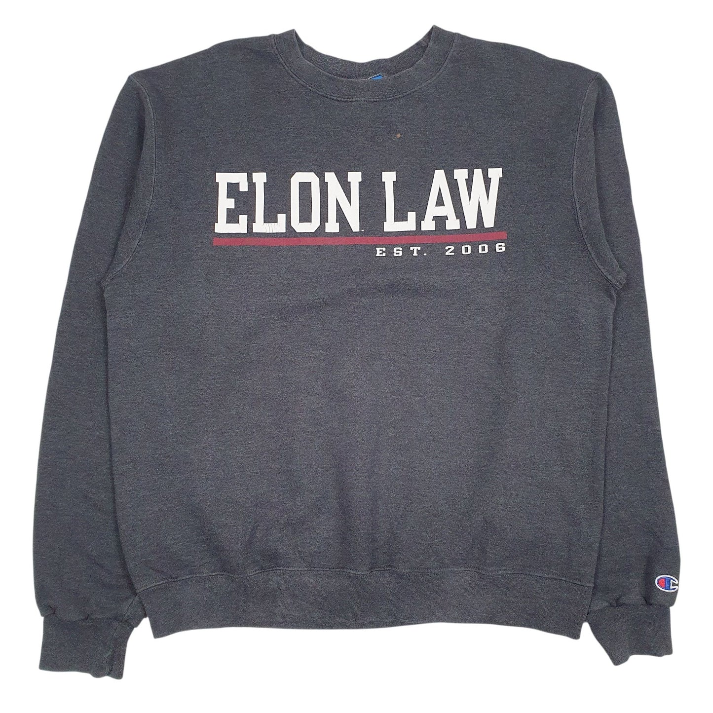 Mens Grey Champion Elon Law Crewneck Jumper