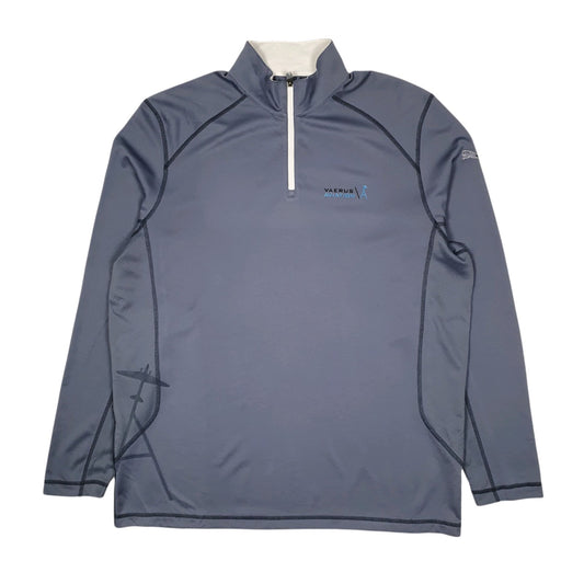 Mens Blue Puma Aviation Activewear Quarter Zip Jumper
