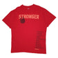 Mens Red Reebok Stronger Weightlifting Short Sleeve T Shirt