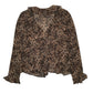Womens Black Longtall Sally Frilly  Shirt
