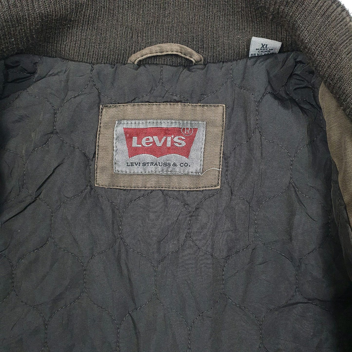 Mens Grey Levis Bomber Windbreaker  Coat