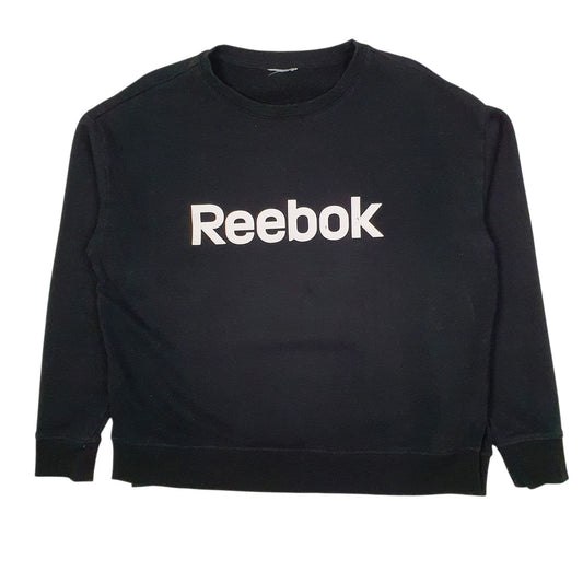 Womens Black Reebok  Crewneck Jumper