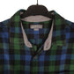 Mens Blue Eddie Bauer Heavyweight Plaid Flannel  Shirt
