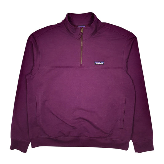Womens Purple Patagonia Ahnya Quarter Zip Jumper