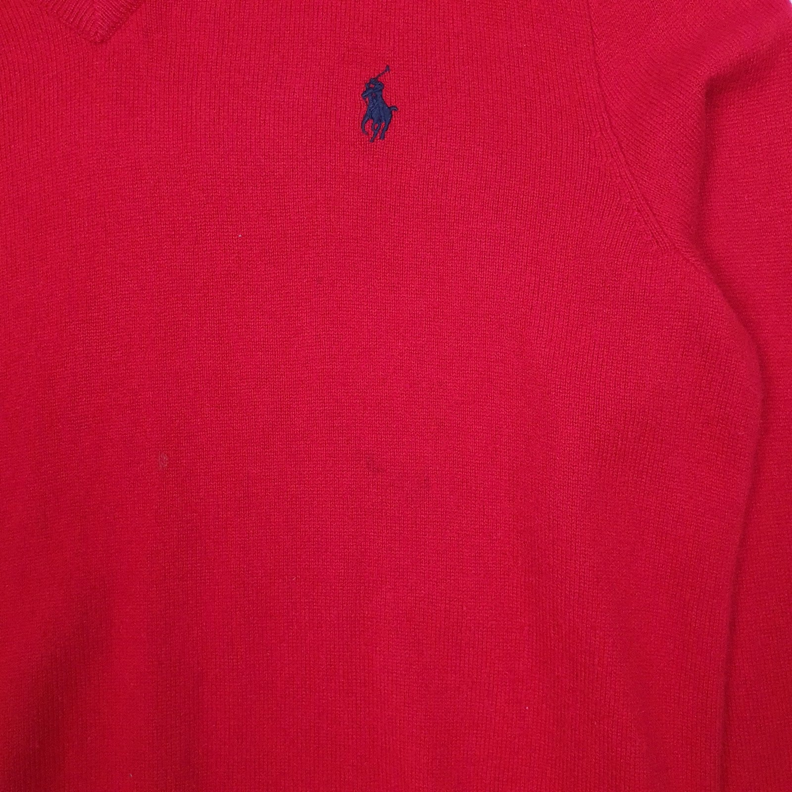 Mens Red Polo Ralph Lauren  V Neck Jumper