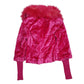 Womens Pink Bray Steve Alan Fluffy Faux Fur  Coat