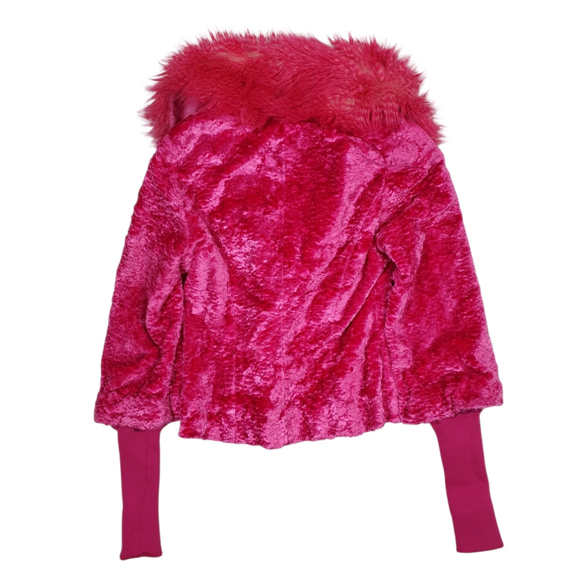 Womens Pink Bray Steve Alan Fluffy Faux Fur  Coat