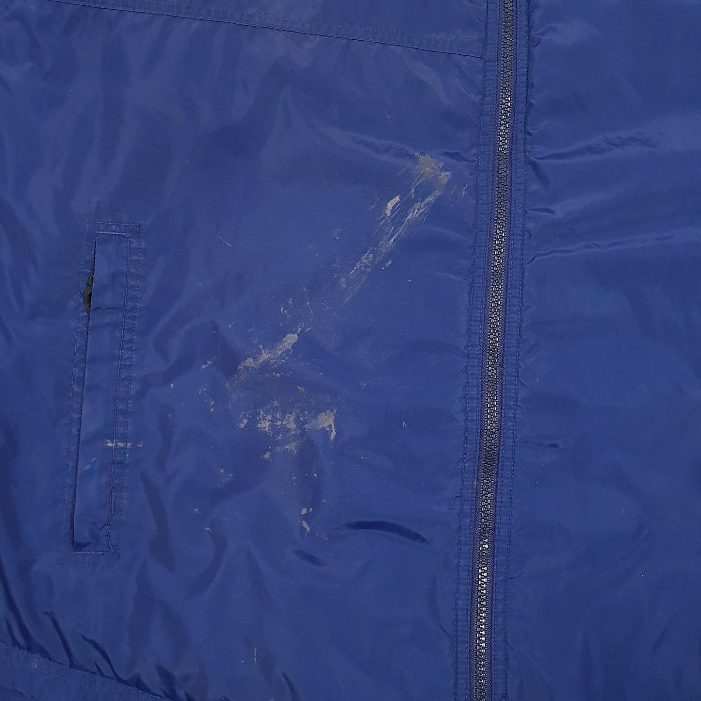 Mens Navy Adidas Vintage 90s Fleece Lined  Coat