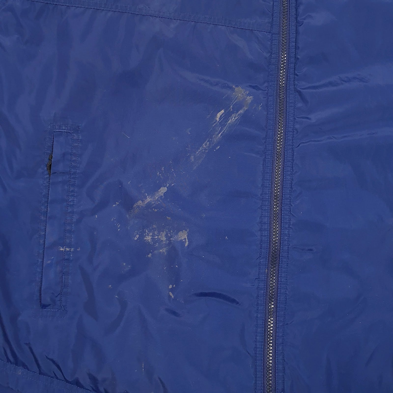 Mens Navy Adidas Vintage 90s Fleece Lined  Coat