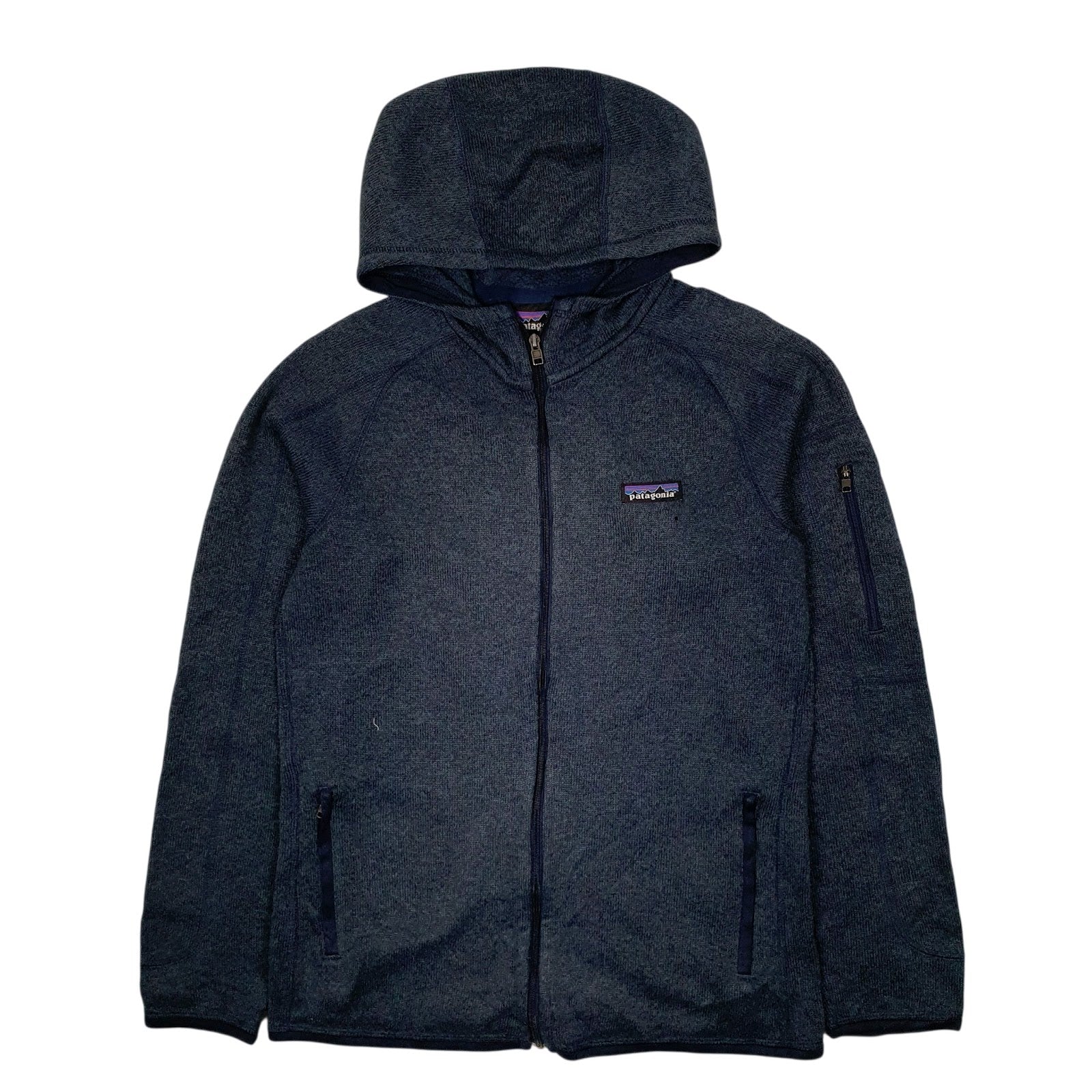 Womens Navy Patagonia Better Sweater Hoodie Full Zip Jumper