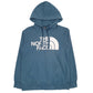 Womens Blue The North Face Spellout Hoodie Jumper