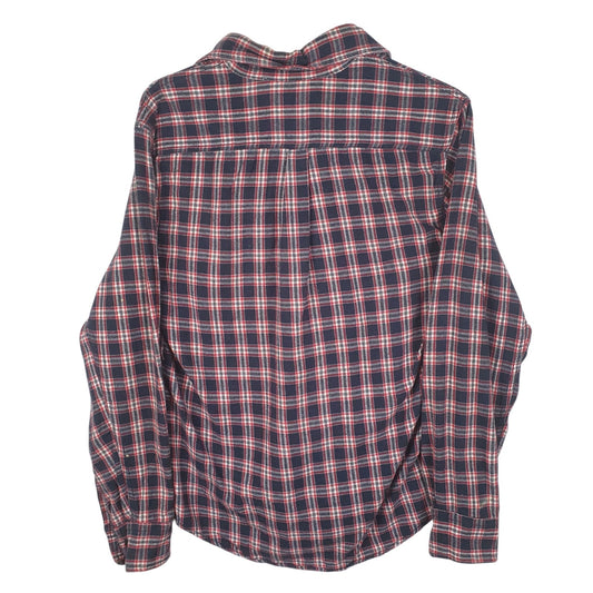 Mens Black Casual Vintage Flannel  Shirt