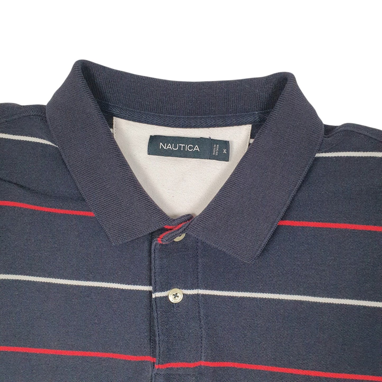 Mens Navy Nautica  Hoodie Polo Shirt