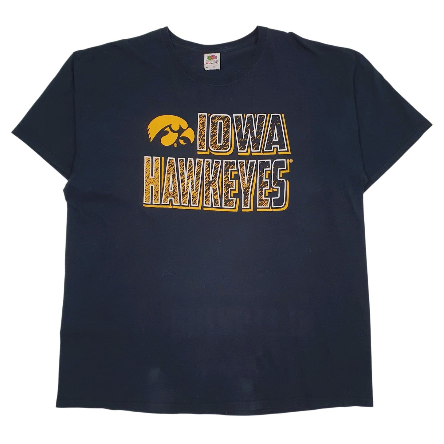 Mens Black Fruit Of The Loom Iowa Hawkeyes Short Sleeve T Shirt