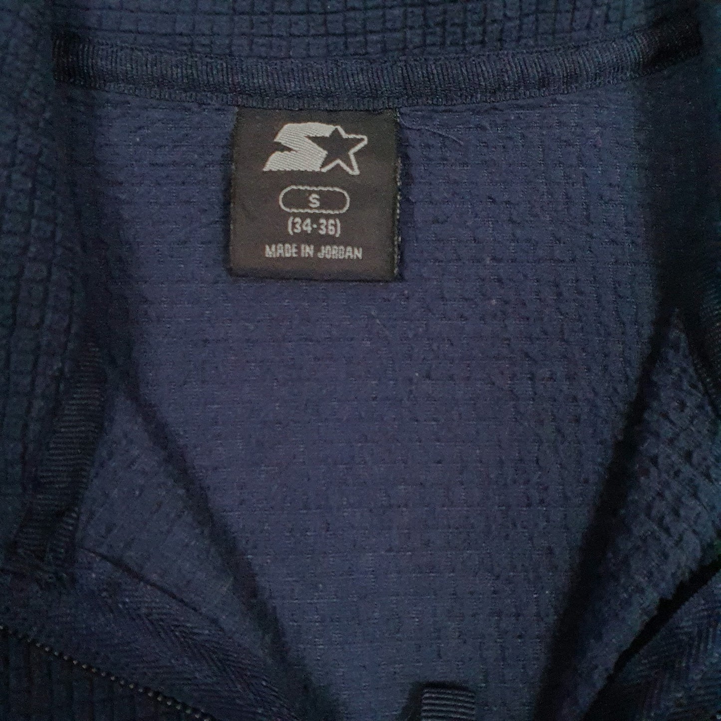 Mens Navy Starter  Quarter Zip Jumper