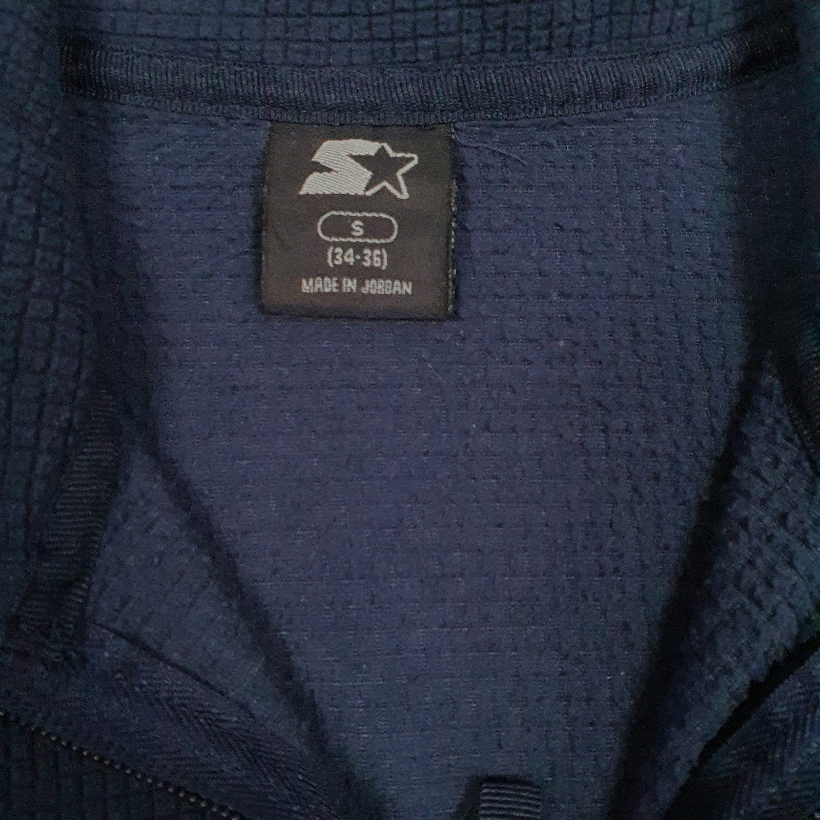 Mens Navy Starter  Quarter Zip Jumper