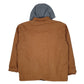Mens Brown Wrangler Chore Bomber Hoodie  Coat