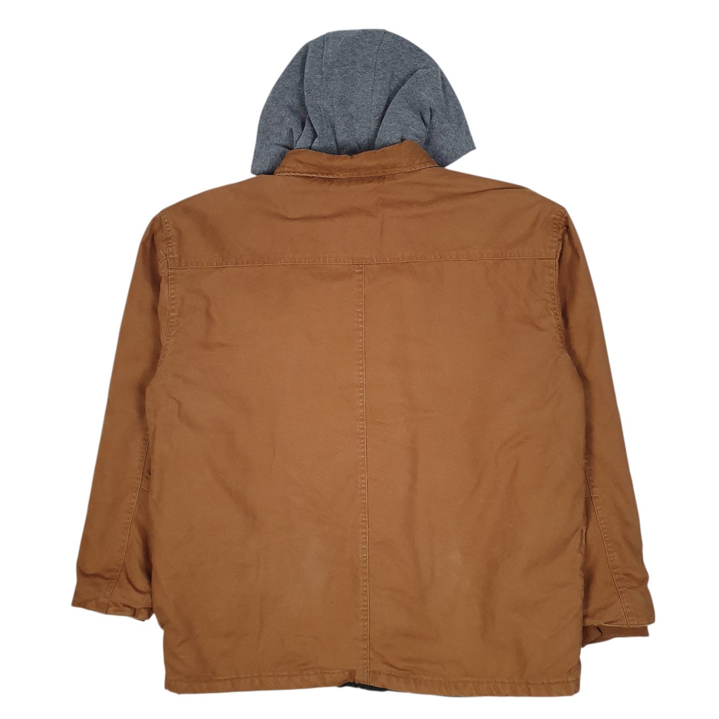 Mens Brown Wrangler Chore Bomber Hoodie  Coat