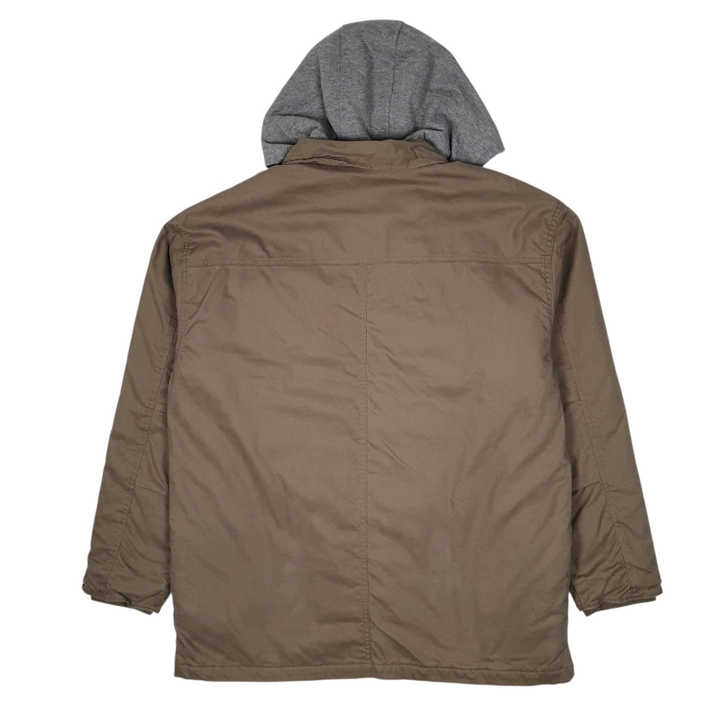 Mens Grey Wrangler Chore Hoodie Windbreaker Hoodie Coat