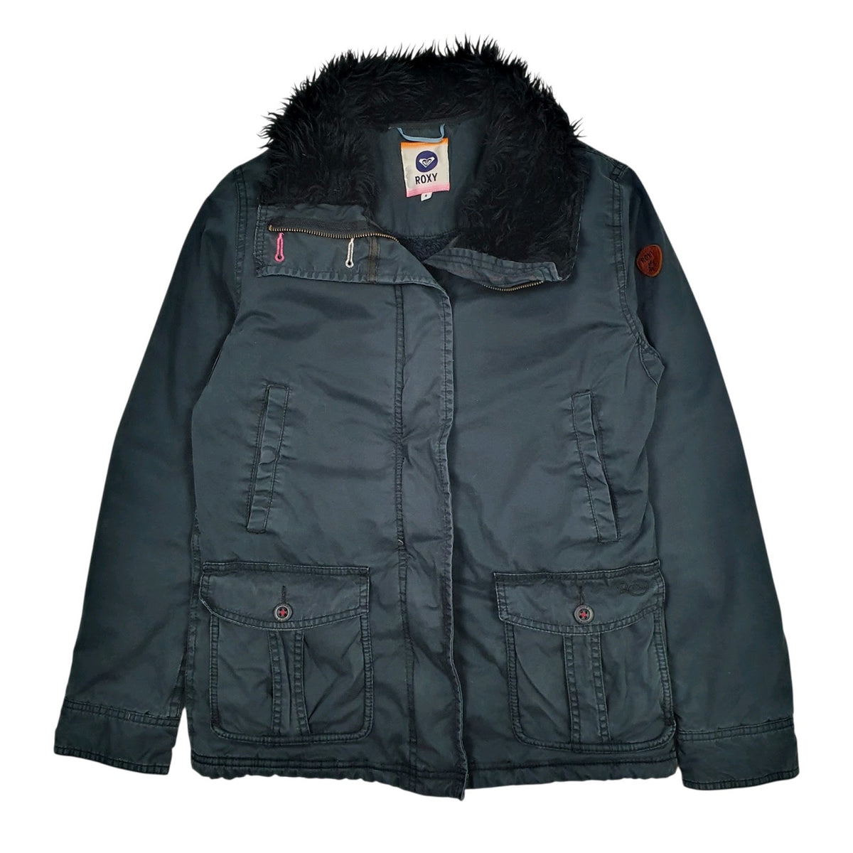 Womens Navy Roxy Padded  Coat