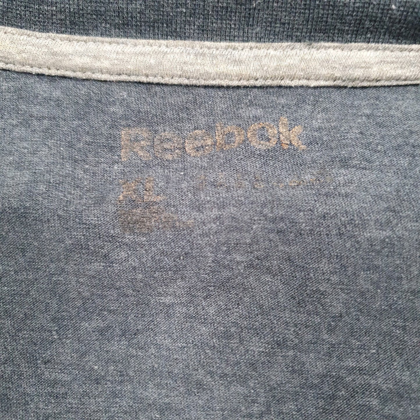 Mens Grey Reebok Spellout  T Shirt