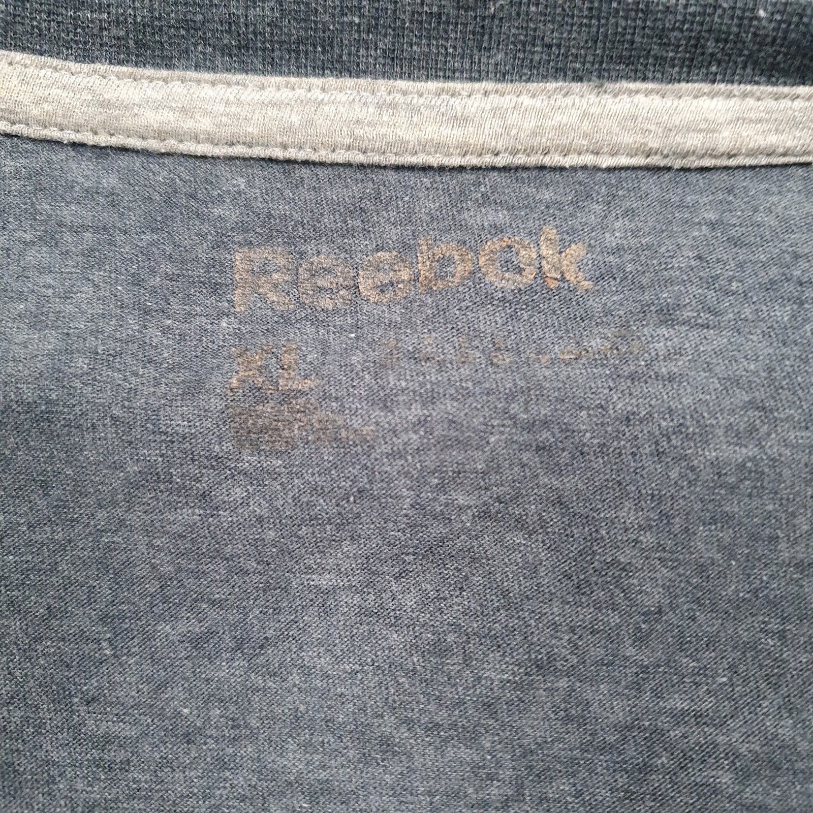 Mens Grey Reebok Spellout  T Shirt