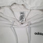 Mens White Adidas  Hoodie Jumper