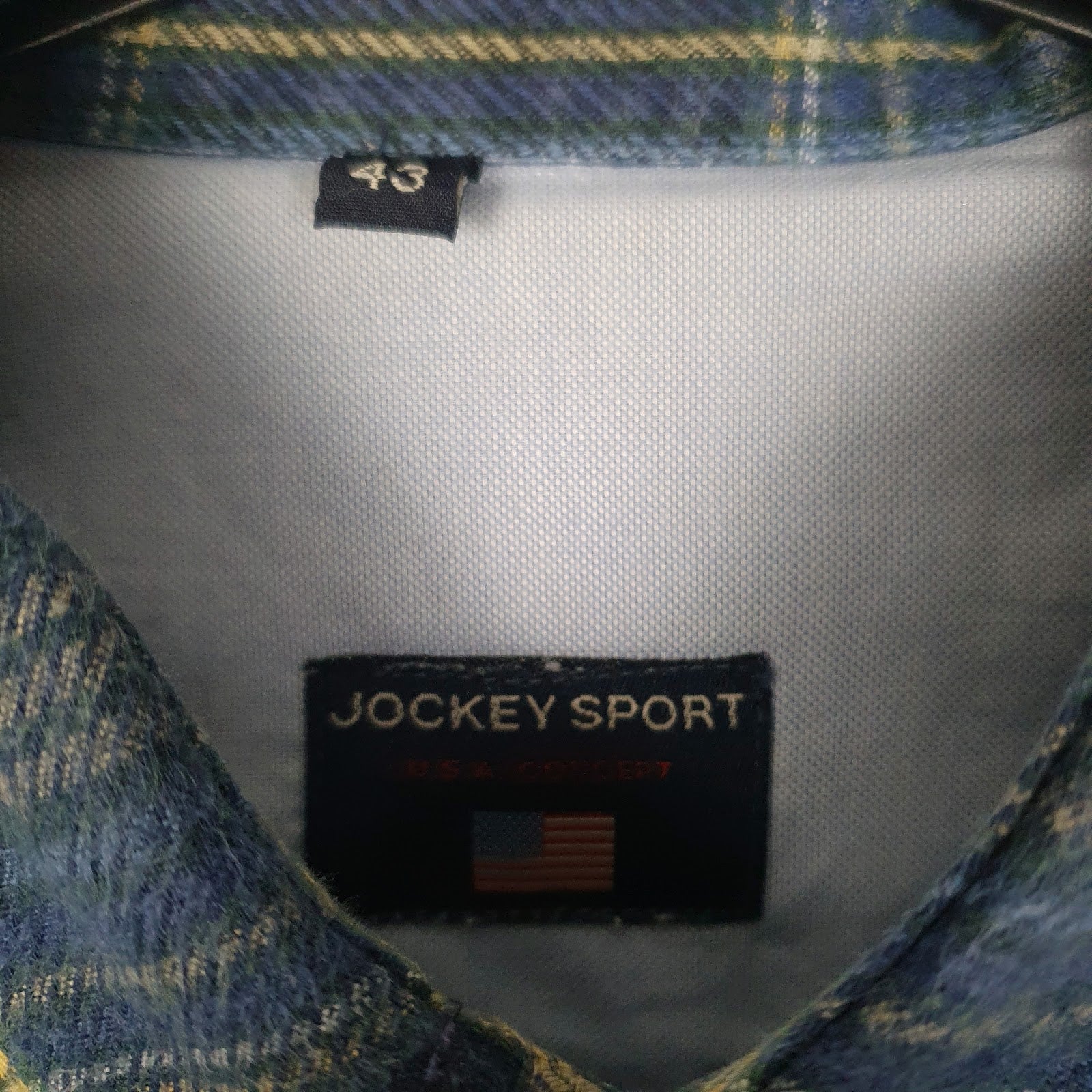 Mens Blue Jockey Sport Flannel  Shirt