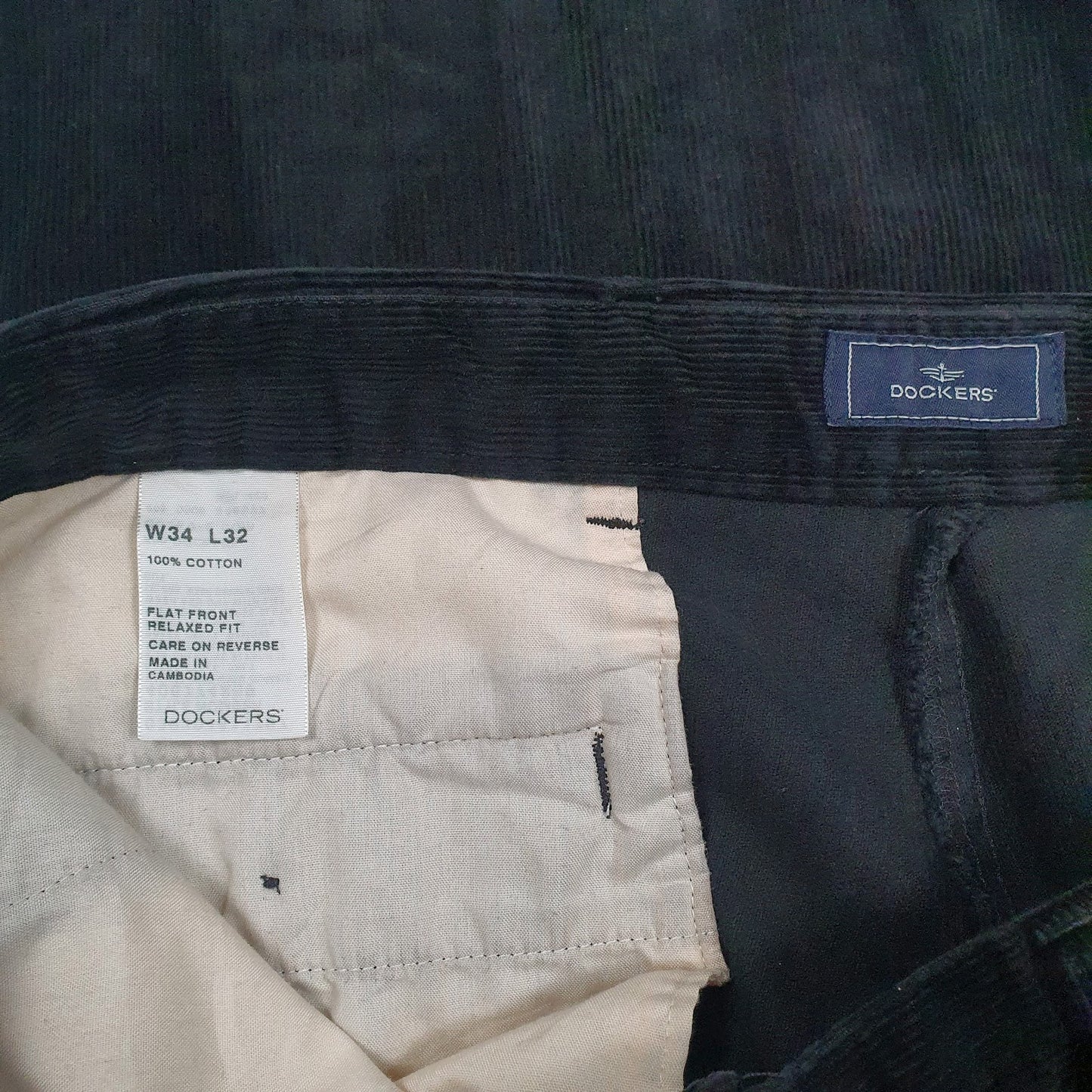 Mens Black Dockers   Trousers