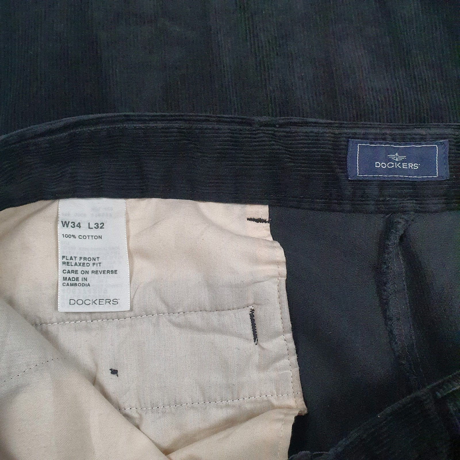 Mens Black Dockers   Trousers
