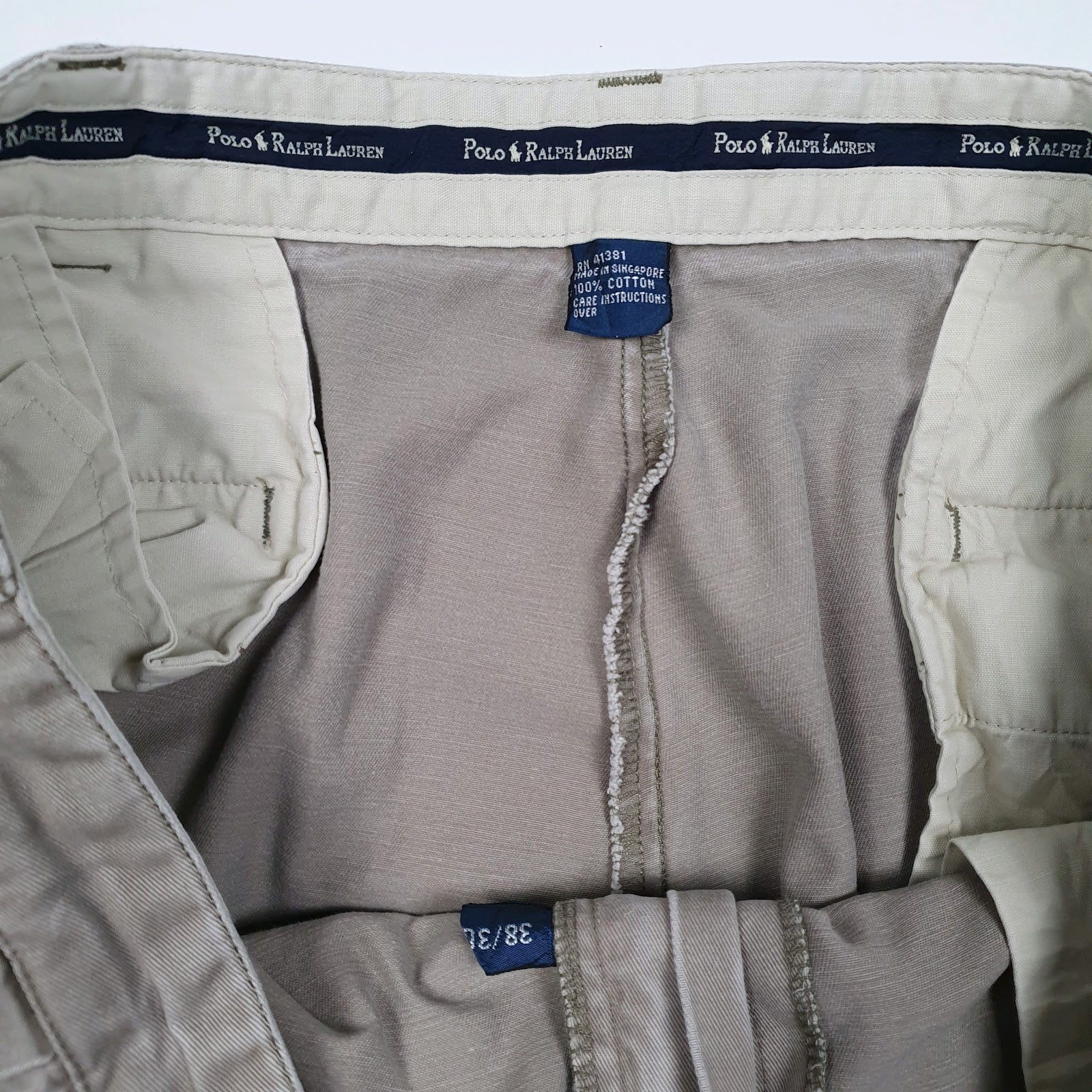 Mens Grey Polo Ralph Lauren Andrew Pant Vintage 90s Pleated  Trousers