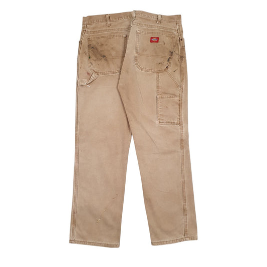Mens Brown Dickies Workwear Crewneck Jeans