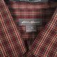 Mens Burgundy Eddie Bauer   Shirt