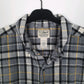 Mens Grey L.L.Bean Scotch Plaid Flannel  Shirt